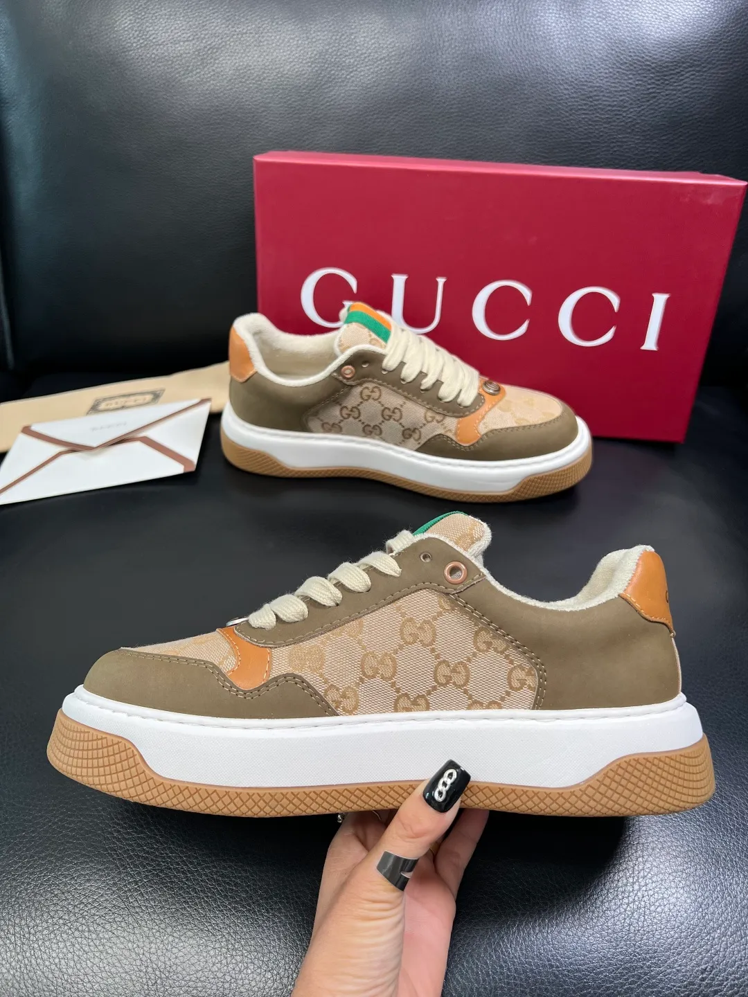 Men's shoes 💰780 Gucci high quality top crafts Gucci counter new original factory configuration, imported cowhide fabric from Italy, imported cowhide lining, breathable and comfortable, sole: original factory special supply original sole super comfortable, original factory and single goods, welcome to compare, code number 38-44 (customized 45)